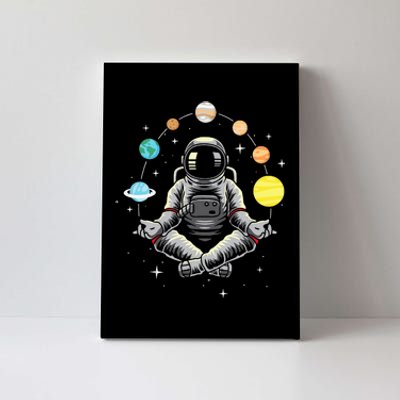 Meditating Astronaut - Galaxy Spaceman Astronomer Cosmos Canvas