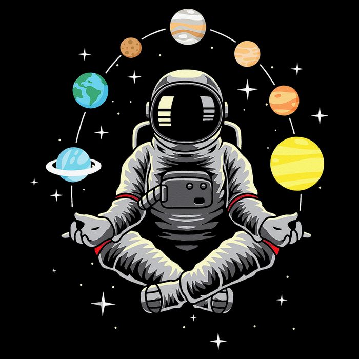 Meditating Astronaut - Galaxy Spaceman Astronomer Cosmos 16 in Basic Backpack