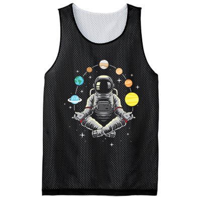 Meditating Astronaut - Galaxy Spaceman Astronomer Cosmos Mesh Reversible Basketball Jersey Tank
