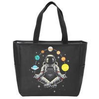 Meditating Astronaut - Galaxy Spaceman Astronomer Cosmos Zip Tote Bag
