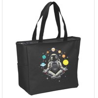 Meditating Astronaut - Galaxy Spaceman Astronomer Cosmos Zip Tote Bag