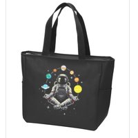 Meditating Astronaut - Galaxy Spaceman Astronomer Cosmos Zip Tote Bag