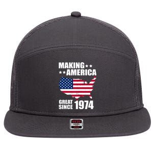 Making America Great Since 1974 Birthday 7 Panel Mesh Trucker Snapback Hat