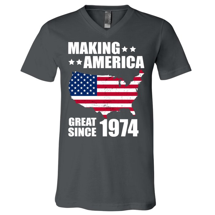 Making America Great Since 1974 Birthday V-Neck T-Shirt