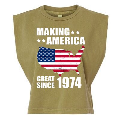 Making America Great Since 1974 Birthday Garment-Dyed Women's Muscle Tee