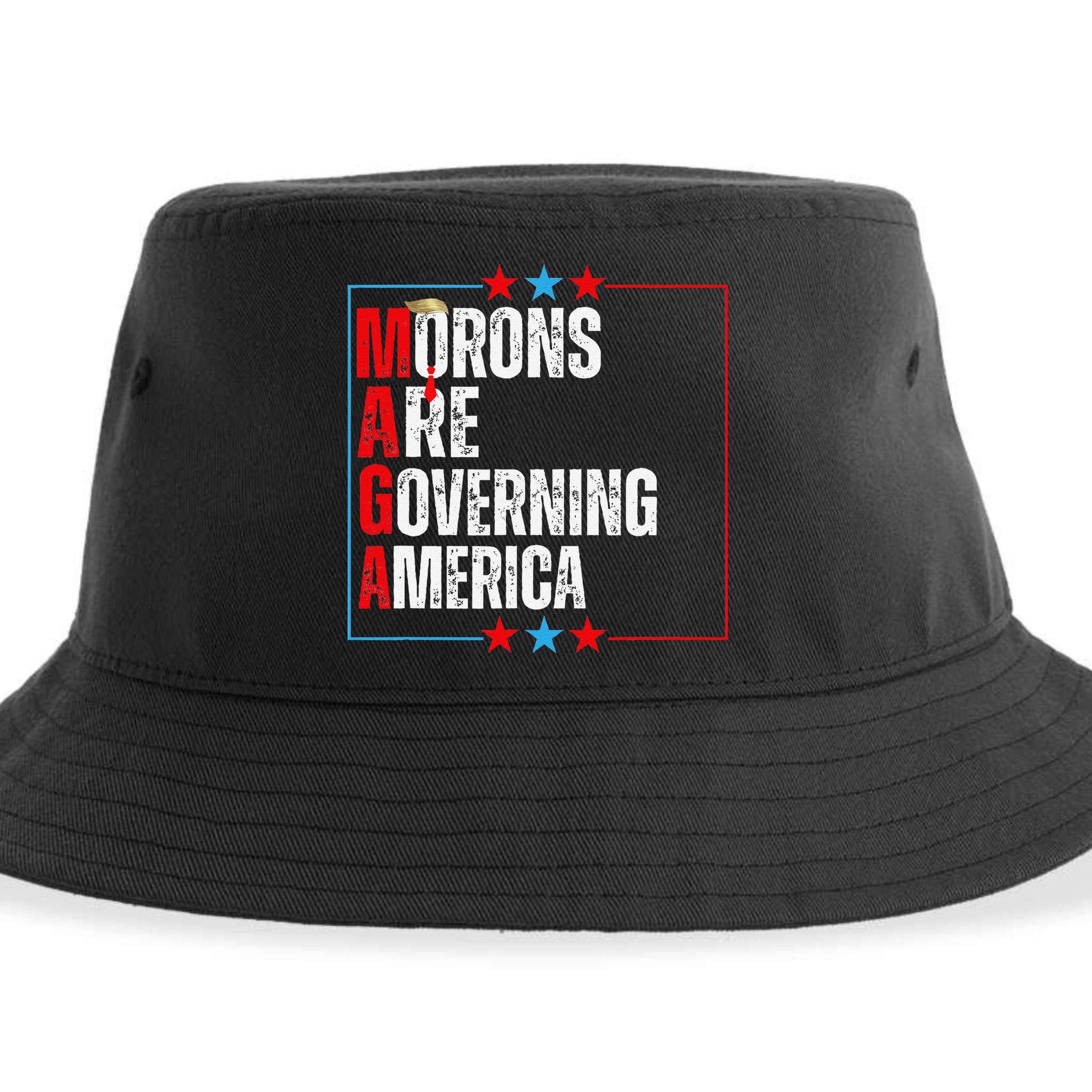Morons Are Governing America Anti Trump Political Sustainable Bucket Hat