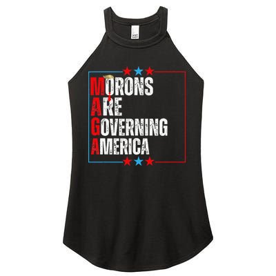 Morons Are Governing America Anti Trump Political Women's Perfect Tri Rocker Tank