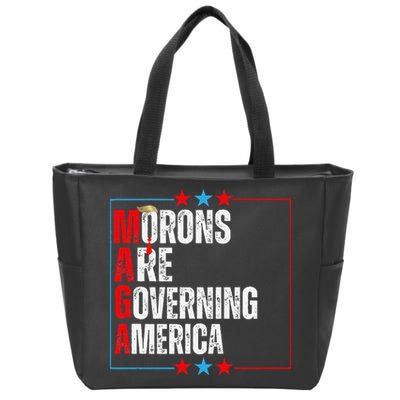Morons Are Governing America Anti Trump Political Zip Tote Bag