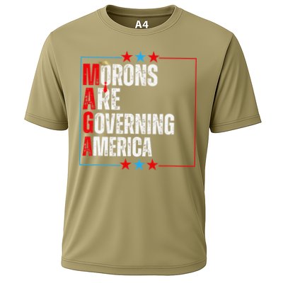 Morons Are Governing America Anti Trump Political Cooling Performance Crew T-Shirt