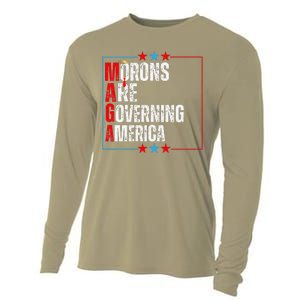 Morons Are Governing America Anti Trump Political Cooling Performance Long Sleeve Crew