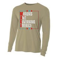 Morons Are Governing America Anti Trump Political Cooling Performance Long Sleeve Crew