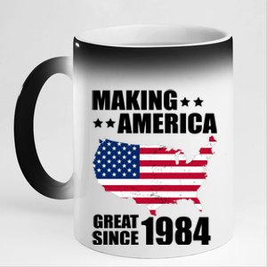 Making America Great Since 1984 Birthday 11oz Black Color Changing Mug