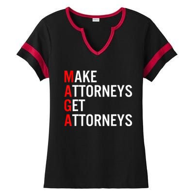 Make Attorneys Get Attorneys MAGA Ladies Halftime Notch Neck Tee