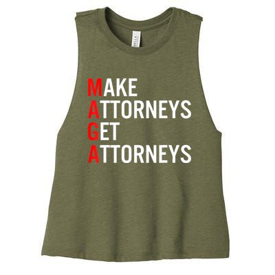 Make Attorneys Get Attorneys MAGA Women's Racerback Cropped Tank