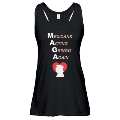 Mexicans Acting Gringo Again Maga Love Trump Ladies Essential Flowy Tank