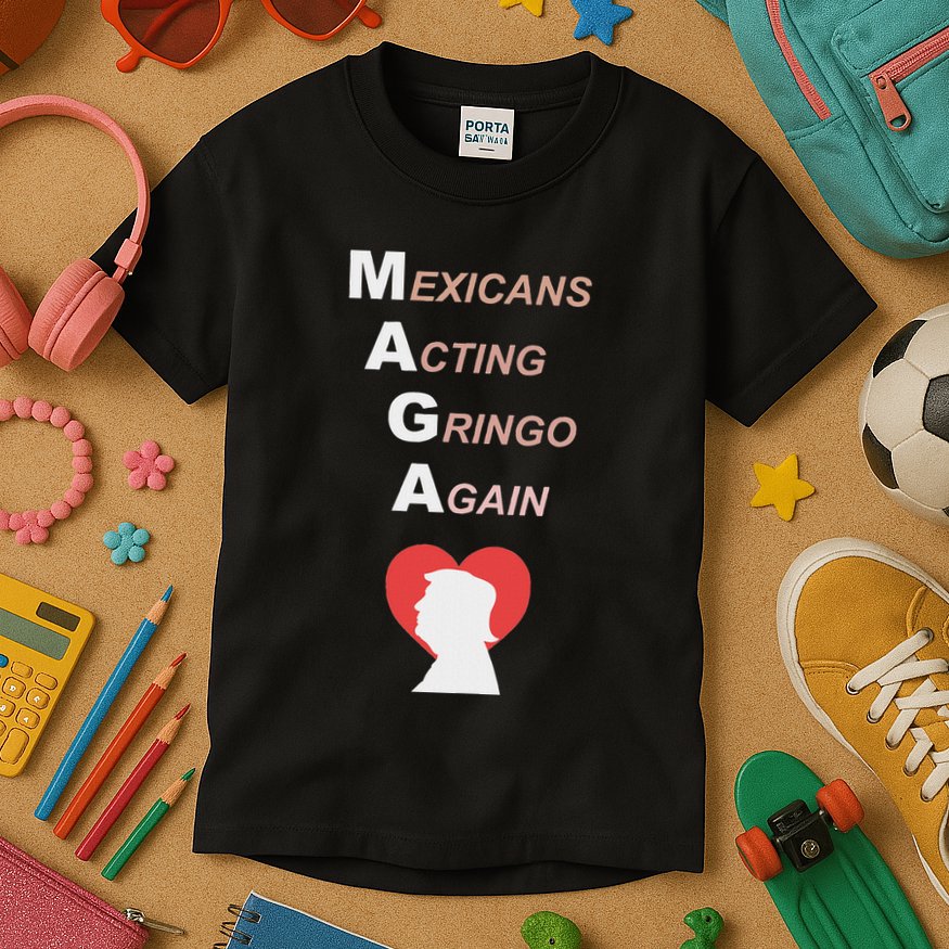Mexicans Acting Gringo Again Maga Love Trump Kids T-Shirt