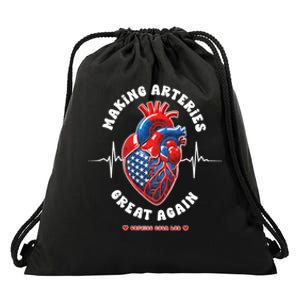 Making Arteries Great Again Cardiac Cath Lab Drawstring Bag