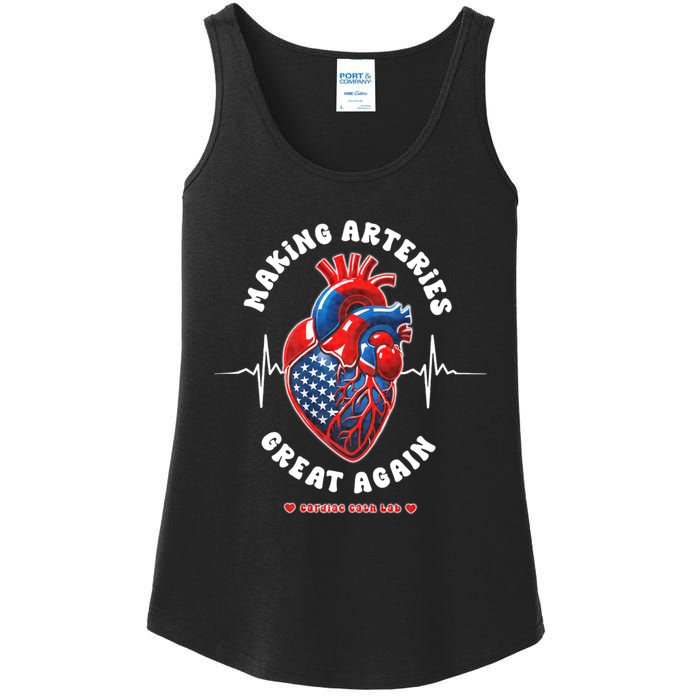 Making Arteries Great Again Cardiac Cath Lab Ladies Essential Tank