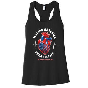 Making Arteries Great Again Cardiac Cath Lab Women's Racerback Tank