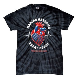 Making Arteries Great Again Cardiac Cath Lab Tie-Dye T-Shirt