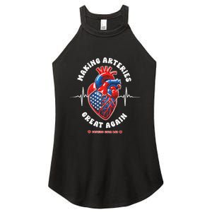 Making Arteries Great Again Cardiac Cath Lab Women's Perfect Tri Rocker Tank