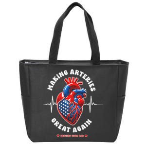 Making Arteries Great Again Cardiac Cath Lab Zip Tote Bag