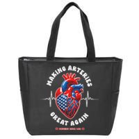 Making Arteries Great Again Cardiac Cath Lab Zip Tote Bag