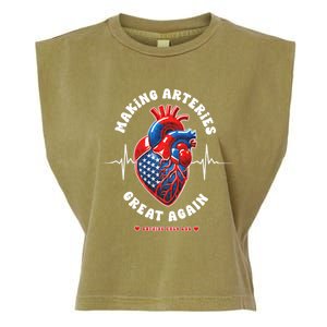 Making Arteries Great Again Cardiac Cath Lab Garment-Dyed Women's Muscle Tee