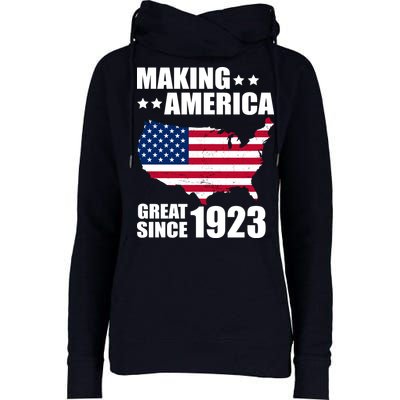 Making America Great Since 1923 Birthday Womens Funnel Neck Pullover Hood