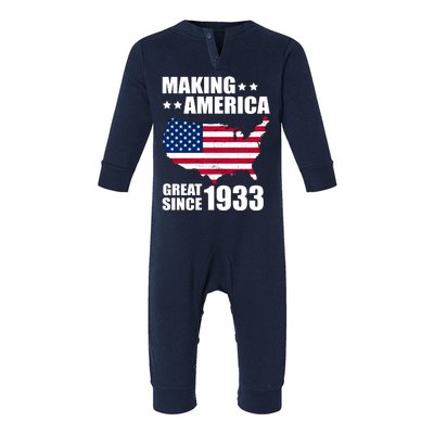 Making America Great Since 1933 Birthday Infant Fleece One Piece