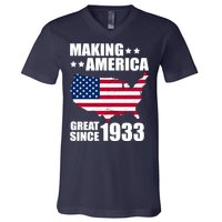 Making America Great Since 1933 Birthday V-Neck T-Shirt