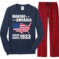 Making America Great Since 1933 Birthday Long Sleeve Pajama Set