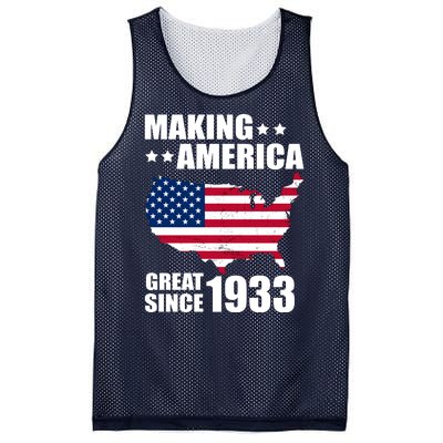 Making America Great Since 1933 Birthday Mesh Reversible Basketball Jersey Tank