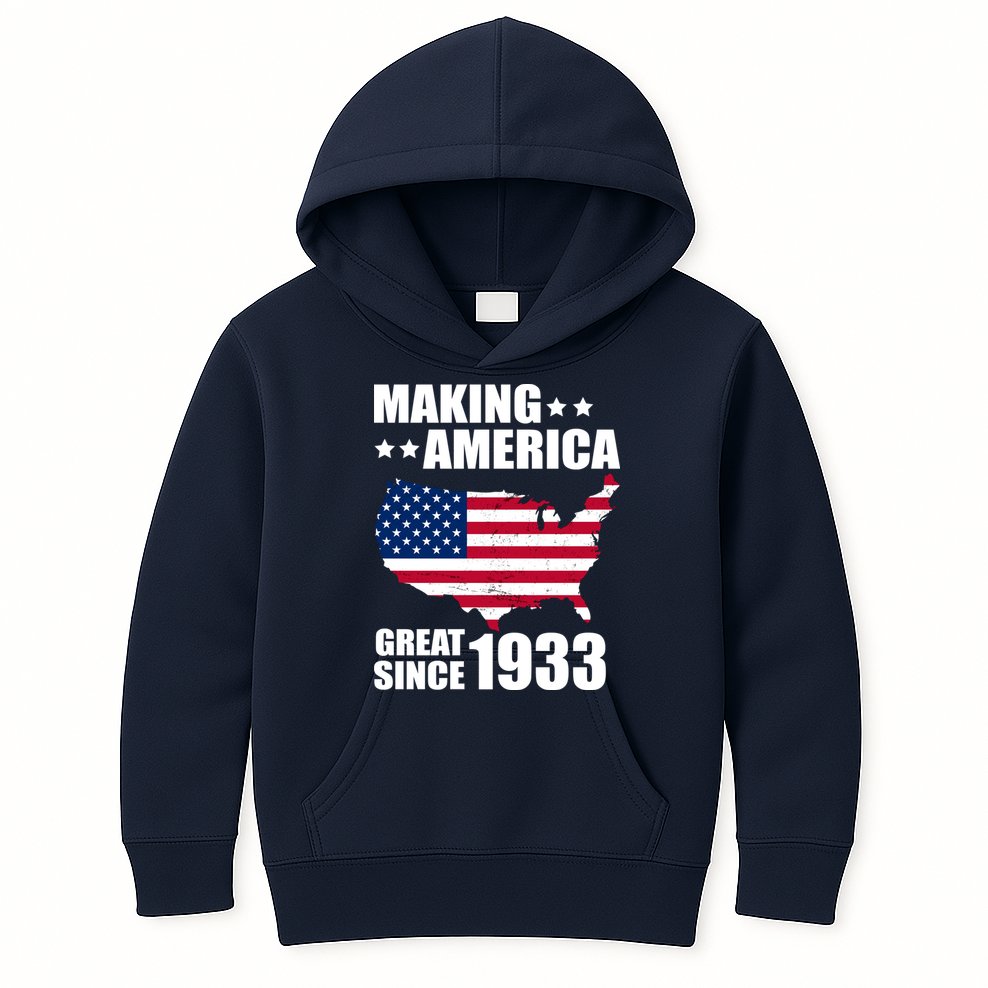 Making America Great Since 1933 Birthday Kids Hoodie