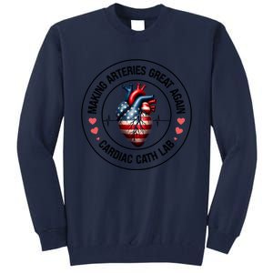 Making Arteries Great Again Cardiac Cath Lab Tall Sweatshirt