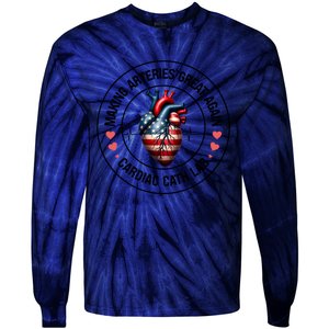 Making Arteries Great Again Cardiac Cath Lab Tie-Dye Long Sleeve Shirt