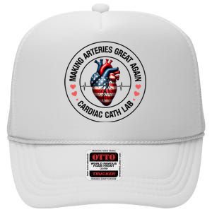 Making Arteries Great Again Cardiac Cath Lab High Crown Mesh Back Trucker Hat