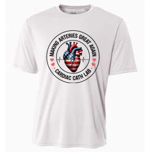 Making Arteries Great Again Cardiac Cath Lab Cooling Performance Crew T-Shirt