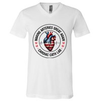 Making Arteries Great Again Cardiac Cath Lab V-Neck T-Shirt