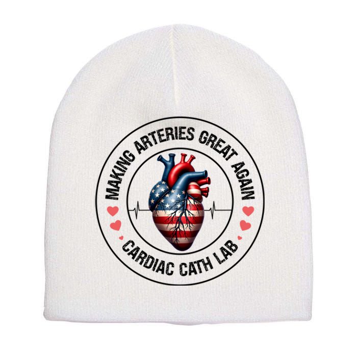 Making Arteries Great Again Cardiac Cath Lab Short Acrylic Beanie