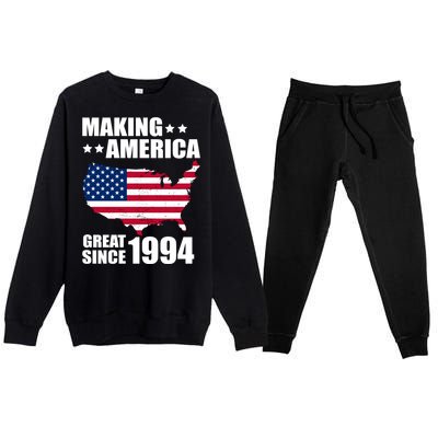 Making America Great Since 1994 Birthday Premium Crewneck Sweatsuit Set