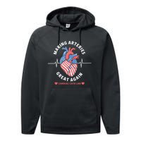 Making Arteries Great Again Cardiac Cath Lab Performance Fleece Hoodie