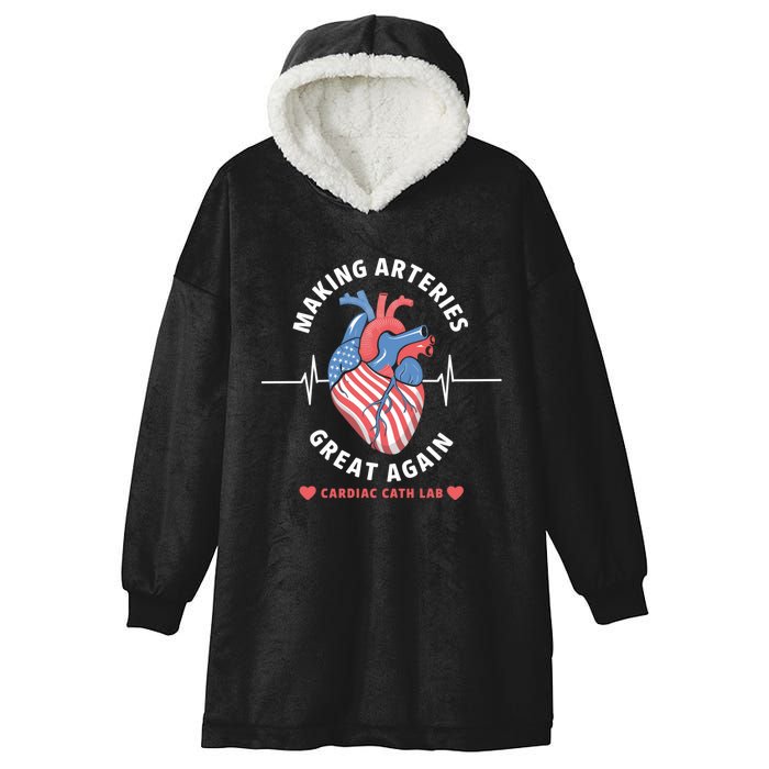 Making Arteries Great Again Cardiac Cath Lab Hooded Wearable Blanket