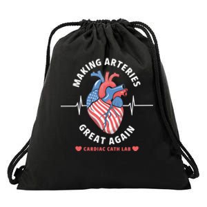 Making Arteries Great Again Cardiac Cath Lab Drawstring Bag