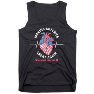 Making Arteries Great Again Cardiac Cath Lab Tank Top