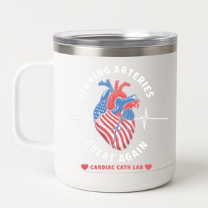 Making Arteries Great Again Cardiac Cath Lab 12 oz Stainless Steel Tumbler Cup