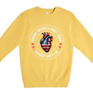 Making Arteries Great Again Cardiac Cath Lab Premium Crewneck Sweatshirt