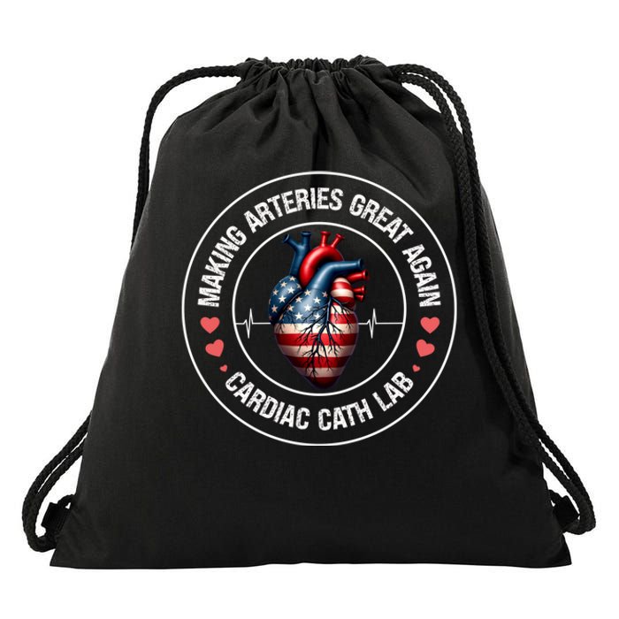 Making Arteries Great Again Cardiac Cath Lab Drawstring Bag