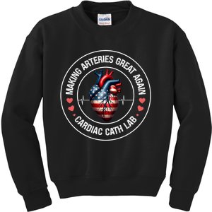 Making Arteries Great Again Cardiac Cath Lab Kids Sweatshirt