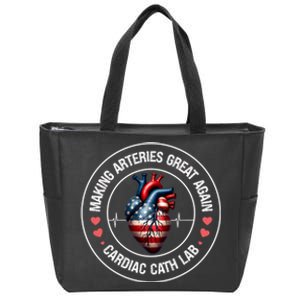 Making Arteries Great Again Cardiac Cath Lab Zip Tote Bag